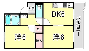 2DKの間取り画像