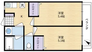 アクアシティ行徳A【1階】の間取り
