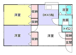 鳥打台ハイツ II【1階】の間取り