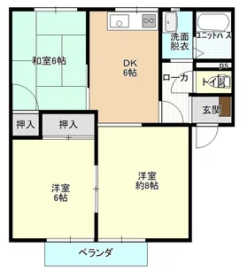 レジデンスB棟【1階】の間取り