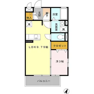 カンピエーレ【3階】の間取り