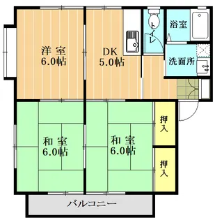 ハイツ嶋本【2階】の間取り