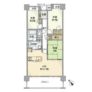 ライオンズ久米川美彩の杜【2階】の間取り
