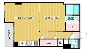 1LDKの間取り画像