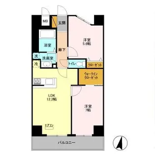 エキスポコンフォートII【1階】の間取り