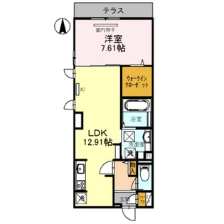 セントラル ポー【1階】の間取り