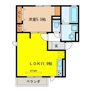 ルーセント【1階】の間取り