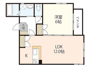 ウイング金屋町ステーションサイド【6階】の間取り