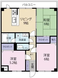 トーカンマンション泉町【5階】の間取り