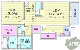 ホープヒルズ5番館【1階】の間取り