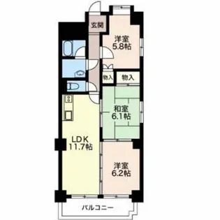 エスパシオときわ【1階】の間取り