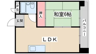 朝日プラザ梅田東【4階】の間取り