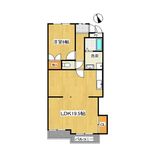 マリンハイツ【3階】の間取り