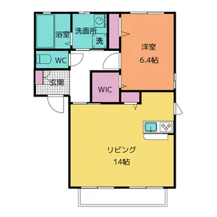 グリーンハウスLatte A【2階】の間取り