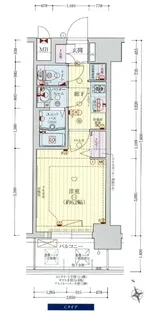 プレサンス難波インフィニティ【9階】の間取り