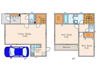 東京都港区六本木7【一戸建】の間取り
