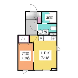 メリディアン泉ケ丘Solana【1階】の間取り