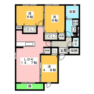 レジデンス小野【1階】の間取り