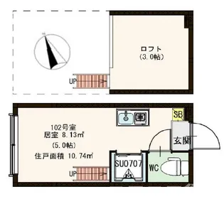 東京都江東区南砂4【アパート】の間取り