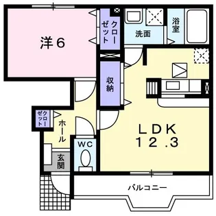 スカイプラス T【1階】の間取り