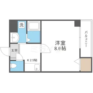 ソリティア桃谷【1階】の間取り