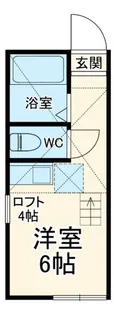 ユナイト東白楽プチ・カナール【1階】の間取り