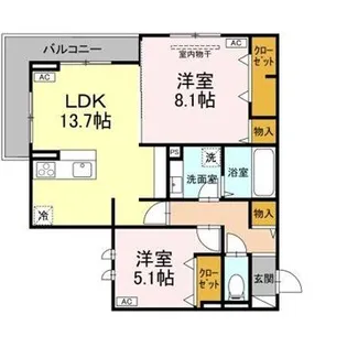 東京都府中市寿町3【アパート】の間取り