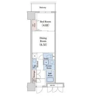 レジデンス上前津スクエア(旧プライムアーバン上前津)【9階】の間取り