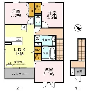 兵庫県加古川市尾上町長田【アパート】の間取り