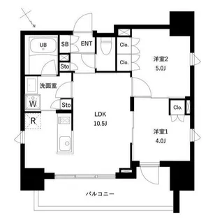 アーバンパーク住吉II【10階】の間取り