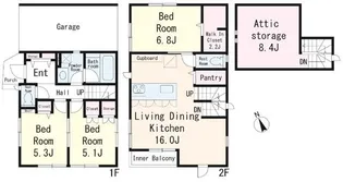 東京都豊島区長崎4【一戸建】の間取り