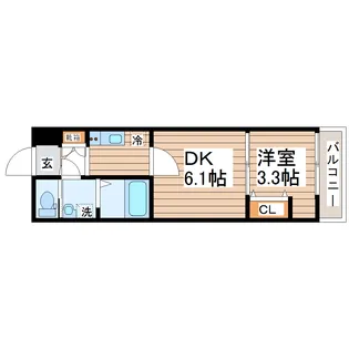 アンセル泉中央【3階】の間取り