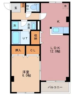 ラフォーレ1号館【1階】の間取り