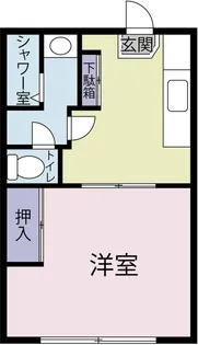 不二屋 鷹匠ハイツB【1階】の間取り