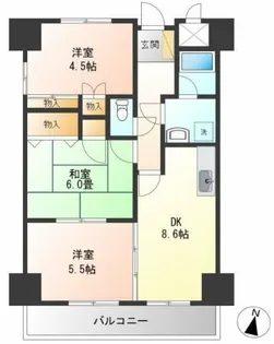 埼玉県戸田市大字新曽【マンション】の間取り