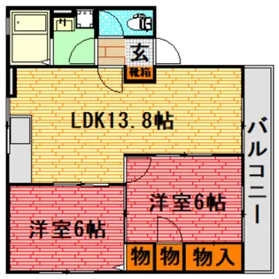 セジュールSHIGENOB棟【1階】の間取り