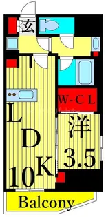 ディームス上野【5階】の間取り