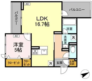 D-residence稲城【2階】の間取り