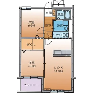 メルヴェール【3階】の間取り