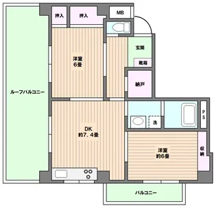 坂の上フラッツ【3階】の間取り