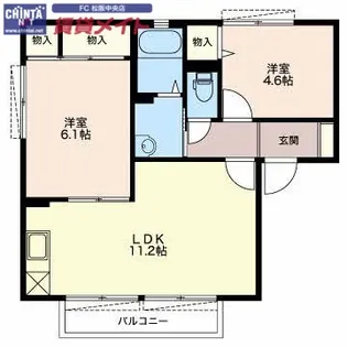 ルーチェ C【1階】の間取り