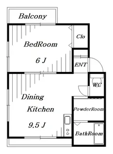 ハイツ白樺【1階】の間取り