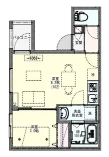 KLEIS一之江III【1階】の間取り