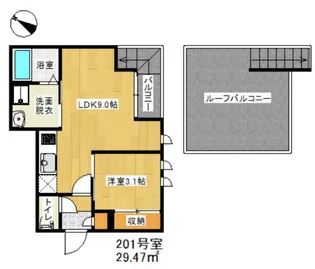 Grandtic 朝倉【2階】の間取り