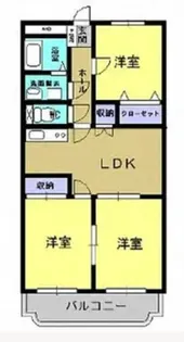 ローズベイ新潟南【2階】の間取り