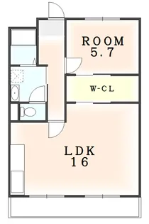 徳島県阿南市見能林町東石仏【マンション】の間取り