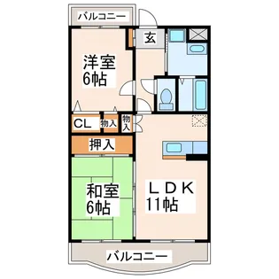 インフィニティ出水II【2階】の間取り