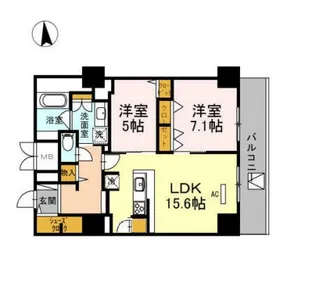 グランセジュール江坂【9階】の間取り