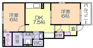 ゼファー【1階】の間取り