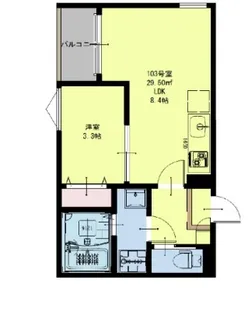 REGALESTボヌール南仙台【1階】の間取り